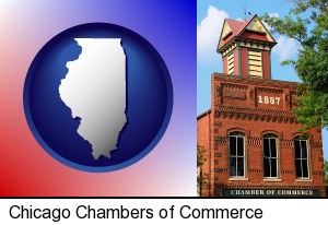 Chicago, Illinois - the Chamber of Commerce building in Madison, Georgia
